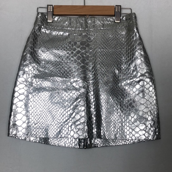 Milly Mirrored Python Mini Skirt - Picture 8 of 15